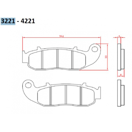 Brenta, brzdové destičky, FANTIC ENDURO/SUPER MOTARD 50/125/250 '13-, přední