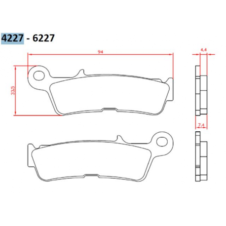 Brenta, brzdové destičky, Sinter (zlaté) Yamaha YZ 450 '20-, přední