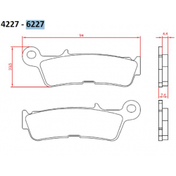 Brenta, brzdové destičky, Sinter (zlaté) OFF Road Yamaha YZ 450 '20-, přední