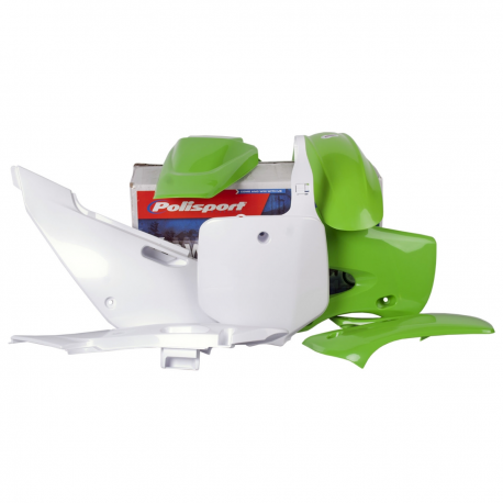 Polisport, sada plastů, Kawasaki KLX 110 '02-'09, v sadě přední tabulka (8661500010), OEM barvy