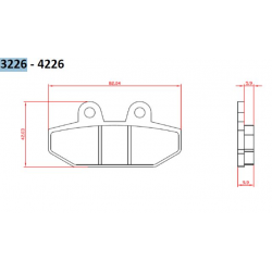 Brenta, brzdové destičky, KH710 Harley Davidson 1750/1870 '18-20, zadní,