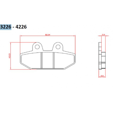 Brenta, brzdové destičky, KH710 Harley Davidson 1750/1870 '18-20, zadní,