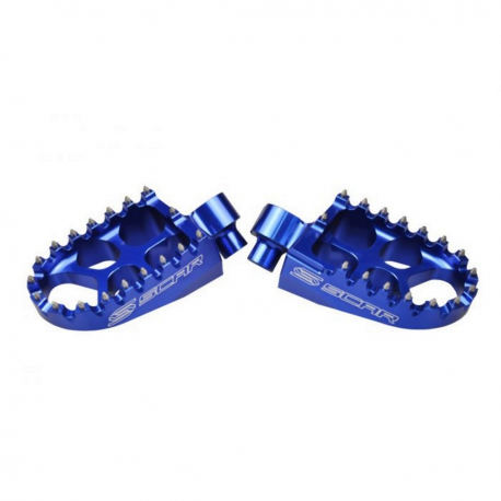 Scar Racing, duralové stupačky EVO Yamaha YZ/YZF/WR, modrá barva