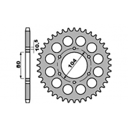 JR, rozeta 501 32 Kawasaki Z 750 C 80-87, GPZ 1100 81-85 (řetěz 630)
