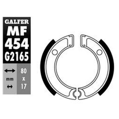 Galfer, přední/zadní brzdové čelisti, Yamaha PW 50 '80-,