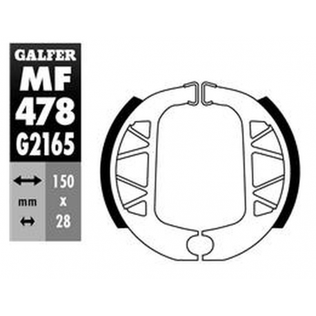 Galfer, zadní brzdové čelisti, Yamaha BWS 125 '10-, CYGNUS 125X '03-, CYGNUS 150 '07-,
