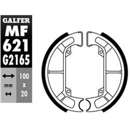 Galfer, zadní brzdové čelisti, Piaggio TYPHOON 50/125 '93-, NRG 50 '94-'00, SFERA 50 '90-'96, STORM 50 '94-,