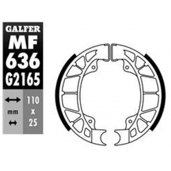 Galfer, zadní brzdové čelisti, HEXAGON 125/150 '94-'99, SKIPPER 125/150 '93-'97, Piaggio VESPA ET2/ET4 '00-, PRIMAVERA/SPR