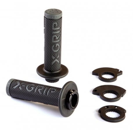 X-Grip, gripy Braaap Grips, šedá barva, s adaptérem rychlopalu
