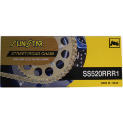 Sunstar, řetěz 520RRR1-118G (520ZVMXG) do 1000 ccm (XW RING) zlatý (520RRR1118G)
