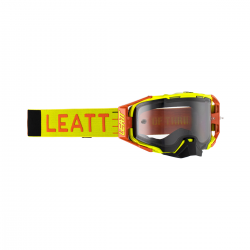 Leatt (kolekce 2023), MX brýle VELOCITY 6.5 GOGGLE CITRUS LIGHT GREY 58% -, barva žlutá fluo/oranžová, zrcadlové sklo kouřové