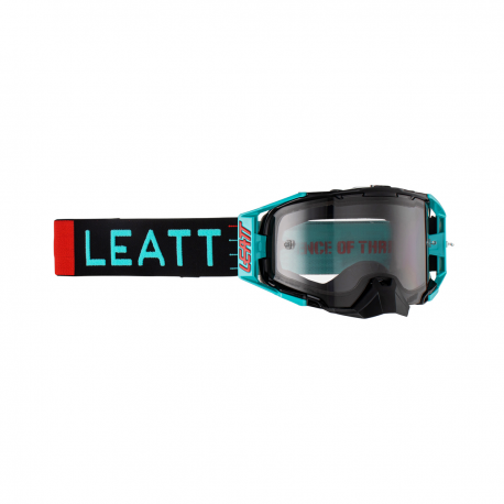 Leatt (kolekce 2023), MX brýle VELOCITY 6.5 GOGGLE FUEL LIGHT GREY 58% -, barva černá/modrá, zrcadlové sklo kouřové