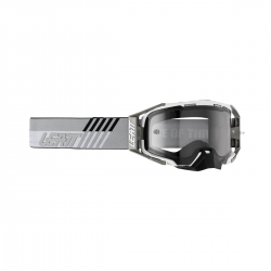 Leatt (kolekce 2023), MX brýle VELOCITY 6.5 GOGGLE WHITE LIGHT GREY 58% -, barva šedá/bílá, zrcadlové sklo kouřové
