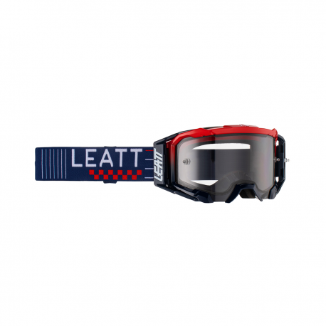 Leatt (kolekce 2023), MX brýle VELOCITY 5.5 GOGGLE ROYAL LIGHT GREY 58% -, barva modrá/červená, zrcadlové sklo kouřové