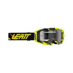 Leatt (kolekce 2023), MX brýle VELOCITY 5.5 GOGGLE TIGER LIGHT GREY 58% -, barva žlutá fluo/černá, zrcadlové sklo kouřové