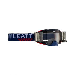 Leatt (kolekce 2023), MX brýle VELOCITY 5.5 ROLL-OFF GOGGLE ROYAL CLEAR 83% -, barva modrá/červená, čiré sklo