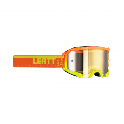 Leatt (kolekce 2023), MX brýle VELOCITY 4.5 IRIZ GOGGLE CITRUS BRONZ UC 68% -, barva oranžová/žlutá fluo, zrcadlové sklo kouřové