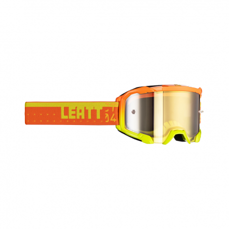 Leatt (kolekce 2023), MX brýle VELOCITY 4.5 IRIZ GOGGLE CITRUS BRONZ UC 68% -, barva oranžová/žlutá fluo, zrcadlové sklo kouřové