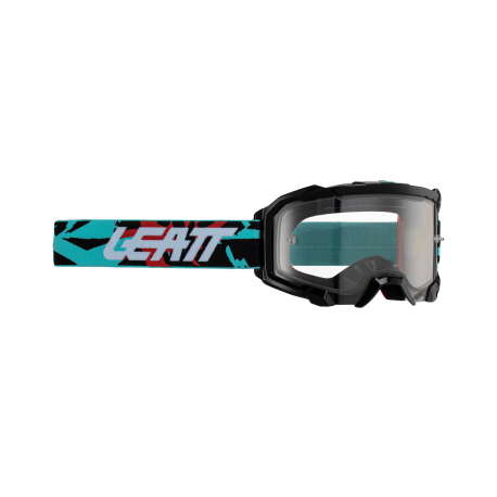 Leatt (kolekce 2023), MX brýle VELOCITY 4.5 GOGGLE FUEL CLEAR 83% -, barva černá/modrá/červená, čiré sklo