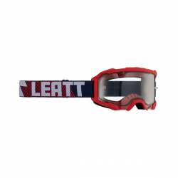 Leatt (kolekce 2023), MX brýle VELOCITY 4.5 GOGGLE ROYAL CLEAR 83% -, barva černá/červená, čiré sklo