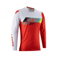 Leatt (kolekce 2023), dres Moto 5.5 ULTRAWELD JERSEY RED, barva bílá/červená, velikost XXL