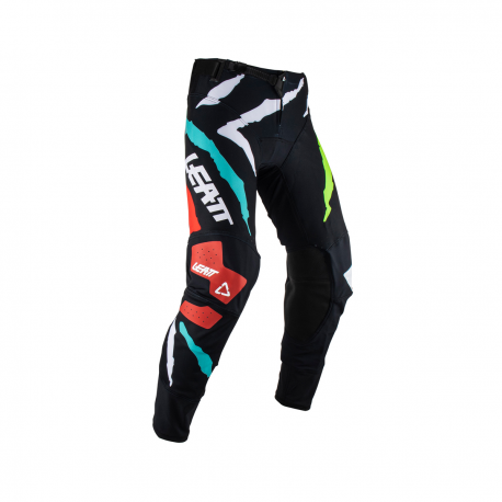 Leatt (kolekce 2023), kalhoty Moto 5.5 I.K.S PANT TIGER, barva černá/bílá/zelená/červená, velikost S