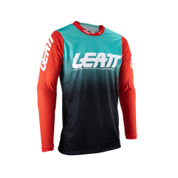 Leatt (kolekce 2023), dres Moto 4.5 X-FLOW JERSEY FUEL, barva modrá/modrá/červená, velikost M