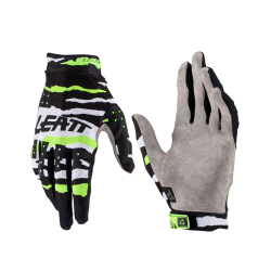 Leatt (kolekce 2023), rukavice Moto 2.5 X-FLOW GLOVE TIGER, barva černá/bílá/zelená fluo, velikost S