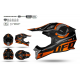 UFO (kolekce 2023), MX přilba Interpid, barva černá, - šedá - oranžová, velikost XL