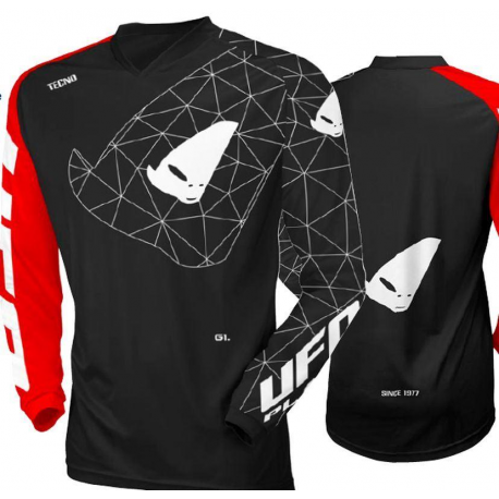 UFO (kolekce 2023), dres HORIZON Jersey, barva černá, - červená, velikost L