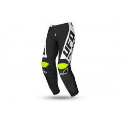 UFO (kolekce 2023), MX kalhoty HORIZON CROSS, barva černá, - bílá - žlutá fluo, velikost XXL / EU56 / US38