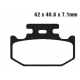 Delta Braking, brzdové destičky, levé přední, KH497 Yamaha YXC 700 VIKING '15-'22, YXM 700 WOLVERINE/VIKING '14-'22, YXR 700