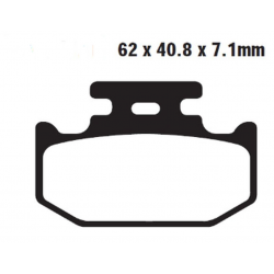 Delta Braking, brzdové destičky, levé přední, KH497 Yamaha YXC 700 VIKING '15-'22, YXM 700 WOLVERINE/VIKING '14-'22, YXR 700