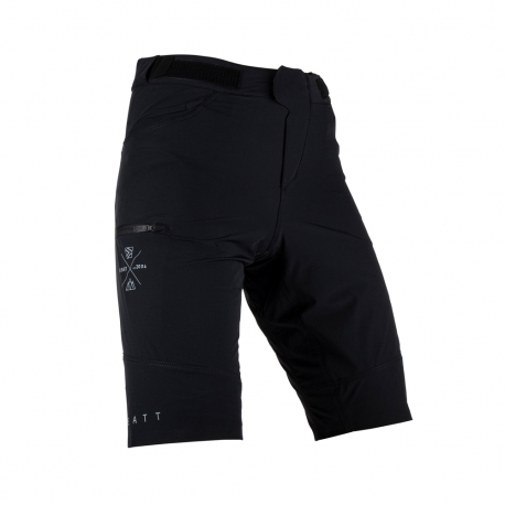 Leatt, cyklo kraťasy MTB TRAIL 2.0 (+ trenky s vložkou grátis) SHORTS BLACK, barva černá, velikost L