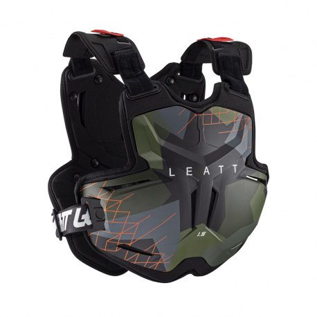 Leatt, hrudní chránič, CHEST PROTECTOR 1.5 TORQUE CAMO, barva černá/zelená