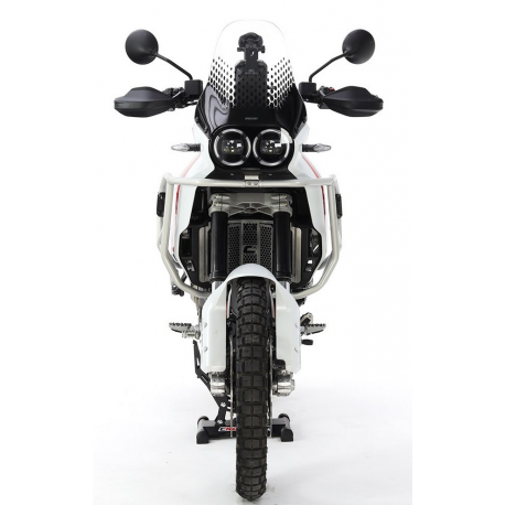 Crosspro, padací rámy motoru a chladiče, Ducati DESERT X '22- (kompatibilní s originálním krytem pod motor) bílá barva