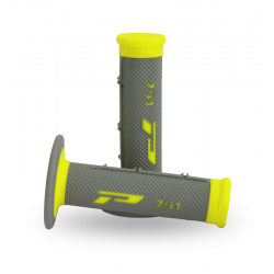 Progrip, gripy PG791 Off Road (22+25mm, délka 115mm) barva šedá/žlutá fluo (dvousměsové) (791-347) (PG791YF/GR)