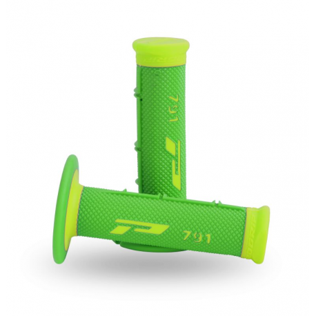 Progrip, gripy PG791 Off Road (22+25mm, délka 115mm) barva zelená/žlutá fluo (dvousměsové) (791-378) (PG791YF/GR)
