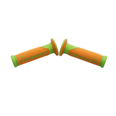 Progrip, gripy PG732 Road (22+25mm, délka 125mm) barva oranžová/zelená fluo (dvousměsové) (732-390)