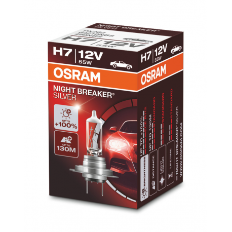Osram, žárovka H7 12V 55W PX26D NIGHT BREAKER SILVER (+100%)