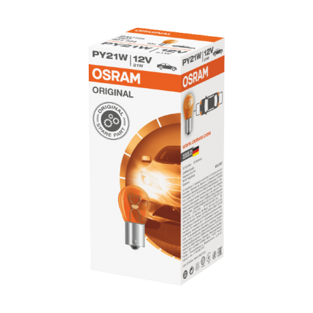 Osram, žárovka 21W 12V BAU15S PY21W (ORANGE)