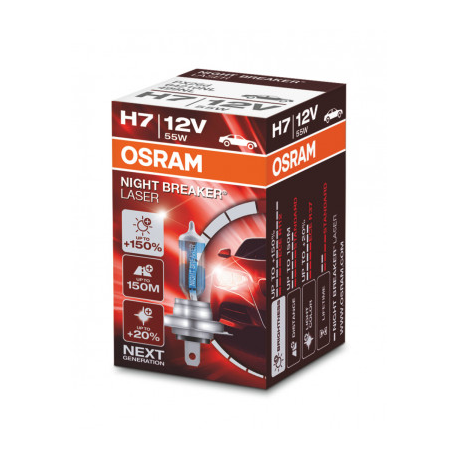 Osram, žárovka H7 12V 55W PX26D NIGHT BREAKER® LASER (+150%)