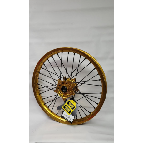 Rex Wheels (Excel), kompletní přední kolo, 21“ x 1.85 (ráfek Excel) Yamaha XTZ 700 TENERE (690) '20-, zlatý ráfek/černý náboj