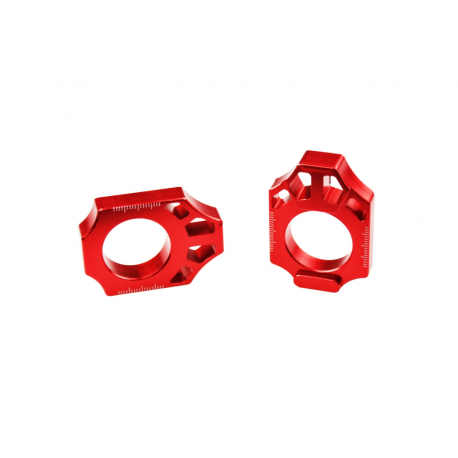 Scar, napínáky zadní osy, Honda CR 125/250, CRF 250/450, červená barva