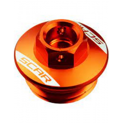 Scar, servisní víčka motoru, KTM 50-450 SX/SXF '06-'23, 125-500 EXC/EXCF/TPI '06-'23, oranžová barva