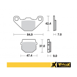 ProX, brzdové destičky KH83 Kawasaki KX 80 '88-'96, KDX 125 '90-'94, KMX 125 '86-'98, Suzuki RM 80 '86-'01, RM 85 '02-'04