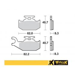 ProX, brzdové destičky Suzuki LT-A/F 400F '08-'15, LT-A 450X '07-'10, LT-A 700X '05-'07, LT-A 750X '08-'15 pravé, přední,