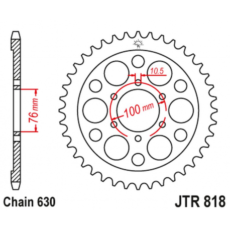 JT, rozeta 818 40 Suzuki GS 750 '80-81 (81840JT) (řetěz 630)