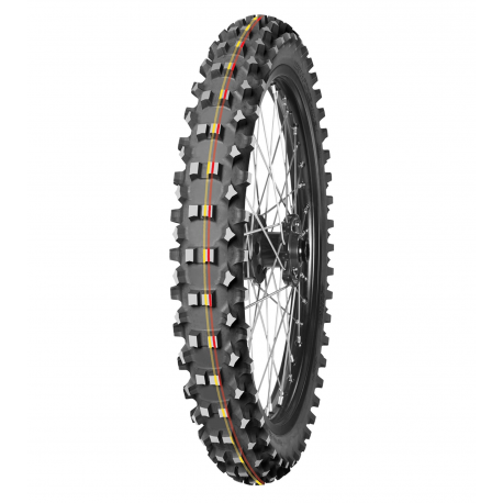 Mitas, pneu 110/100-18 Terra Force MX-SM Soft/Medium 64M TT (červený/žlutý pruh), zadní, DOT 2022