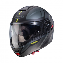 Caberg, vyklápěcí přilba Flip-Up, model Levo X, Manta, barva černá/šedá/žlutá, velikost M